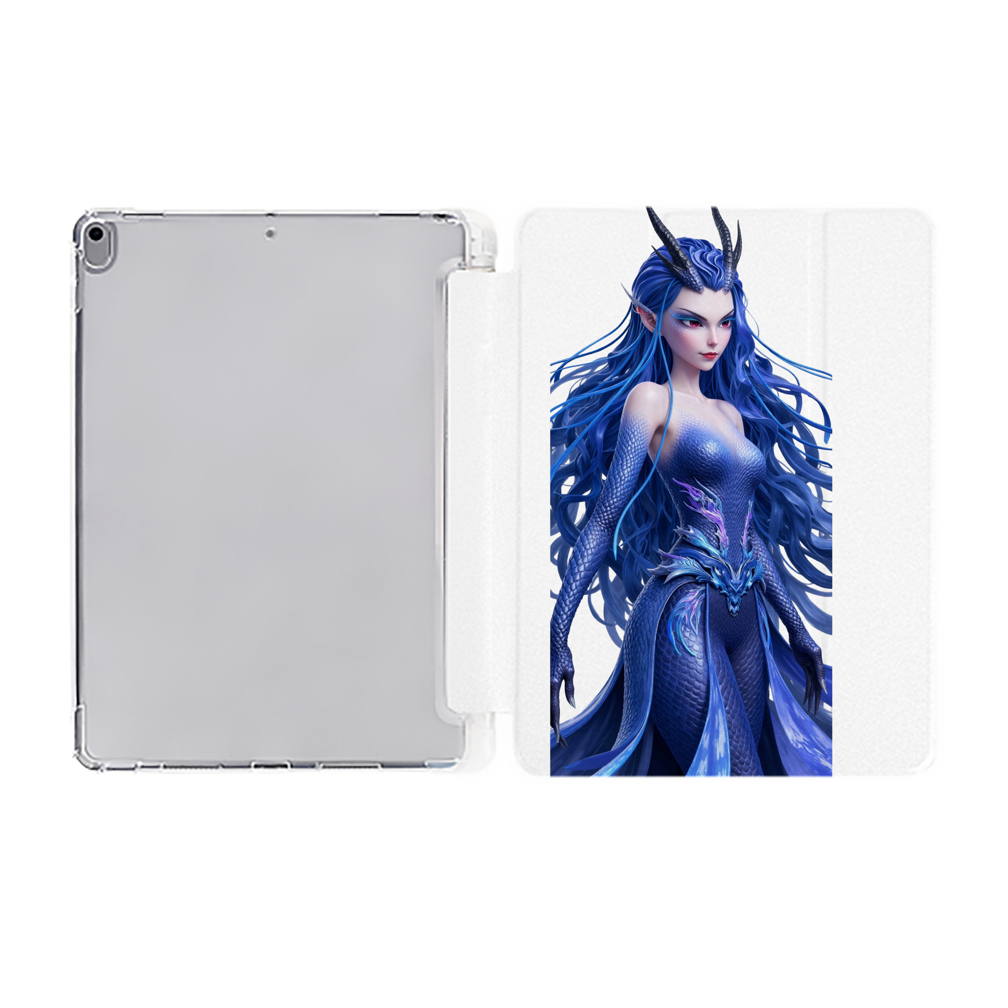 （画像用） Ne Zha 2 ナタ 魔童の大暴れ IPad ケース ペン収納付き 三つ折りスタンド PUレザー×シリコン 対応機種9.5/10.5/10.9インチ